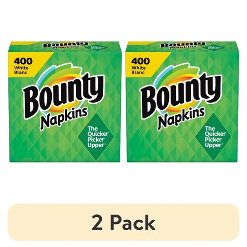 (2 pack) New Bounty Paper Napkins, White, 400 Count eBay