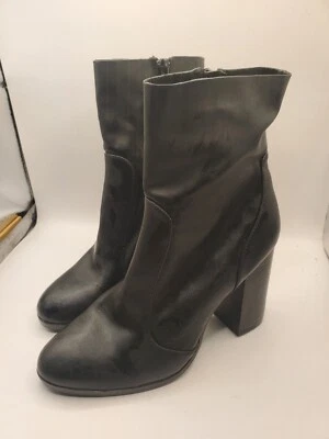 Womens Bamboo Platform  4" Heal Black Zipper Up Side Ankle Booties Size 6.5 - Image 1 of 4