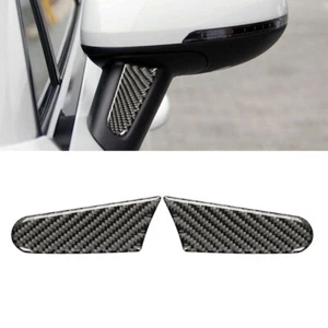 Fit For Porsche Macan 2014-2021 Carbon Fiber Rearview Mirror Sticker Strips Trim - Picture 1 of 8