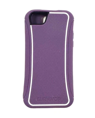 Griffin Survivor SLIM Protective Slim Case for iPhone 5 / SE - Purple - White - Image 1 of 4
