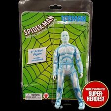 Mego Spider-Man Iceman Custom w/ Card backing & Clamshell WGSH 8" Action Figure