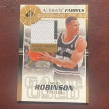 2003-04 UD SP Game Used Authentic Fabrics Gold 34/100 Jersey David Robinson
