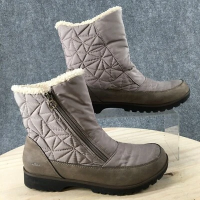 JBU by Jambu Boots Womens 9.5 M Snowflake Ankle Winter Booties B9SNF54 Beige - Image 1 of 4