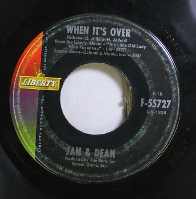 50'S & 60'S 45 Jan & Dean - When It'S Over / Sidewalk Surfin On Liberty - Image 1 of 2