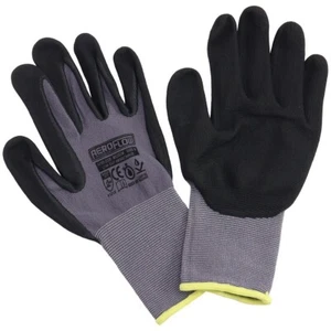 Aeroflow AF98-2220 Medium Mechanic Gloves - One Pair Black Nitrile Foam - Picture 1 of 3