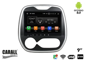 Autoradio Android 8.0 Captur GPS DVD USB SD WI-FI Bluetooth Navigatore - Foto 1 di 3