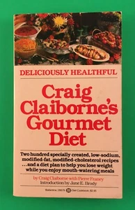 Craig Claiborne’s Gourmet Diet PB Paperback 1984 Vintage Cookbook Ballantine - Picture 1 of 5