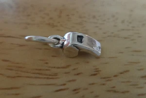 5x11mm TINY Sport Coach Referee Whistle Sterling Silver Charm - Picture 1 of 3