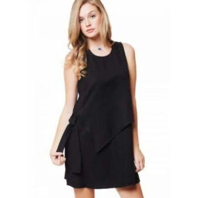 BCBGeneration Dress Womens Small Black Tiered A Line Sleeveless LBD NWT - Image 1 of 4