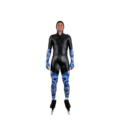 Edge Long Track speed skating suit SKINSUIT rubber Speedsuit blue - Image 1 of 4
