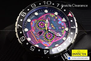 Reloj Invicta Aviator Día De Los Muertos para hombre 50 mm esfera calavera negro SS 36854 - Imagen 1 de 9