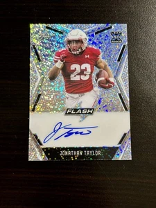 2020 Jonathan Taylor Rookie Auto Leaf Flash on card Colts Wisconsin RC Rookie  - Picture 1 of 2