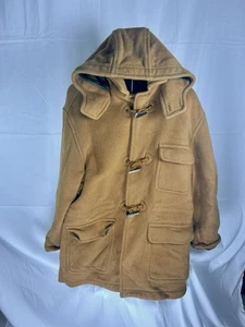 Vintage Structure Men's Camel Wool Blend Trench Coat Size M - Picture 1 of 8
