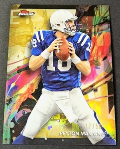 2024 Topps Finest Gold /50 Peyton Manning Refractor #35 Colts - Picture 1 of 2
