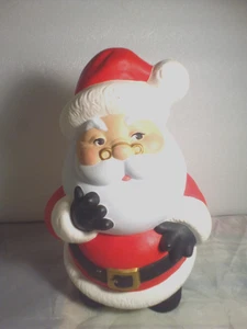 Statuina vintage BABBO NATALE STAMPO ATLANTICO decorazione natalizia dipinta a mano rosso bianco - Foto 1 di 5