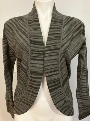 Chaqueta Blazer Suéter Tejido PrAna Para Mujer Talla XS Rayas Negras Foto 1 de 4