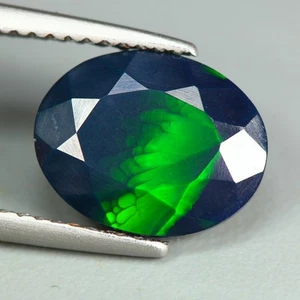 1.75 Cts_Gorgeous_100 % Natural Multi-Color Top Flash Welo Solid Black Opal - Foto 1 di 3