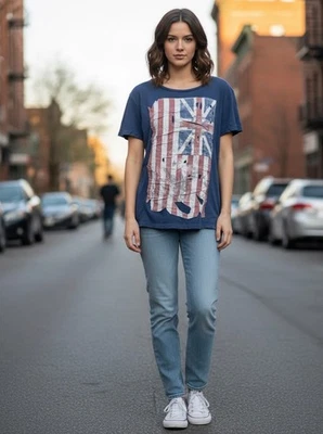 Camiseta Denim & Supply Ralph Lauren Británica Unisex Talla Grande Foto 1 de 4