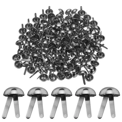 100pcs Brads Paper Fastener, 12mmx20mm Metal Split Pin for Paper Craft, Gunmetal - Image 1 of 4