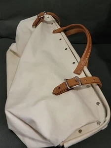 Vintage 22" Canvas Leather Lineman Bag Tote Electric Tool Idea For CUSTOM DESIGN - Picture 1 of 12