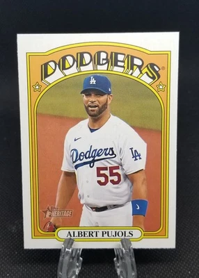 2021 Topps Heritage Albert Pujols High Number #687 - Los Angeles Dodgers  - Image 1 of 2