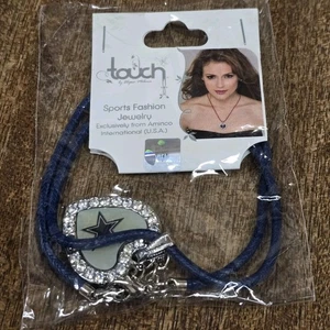 Dallas Cowboys NFL Crystal Heart Necklace Touch by Alyssa Milano Retired Design - Picture 1 of 5