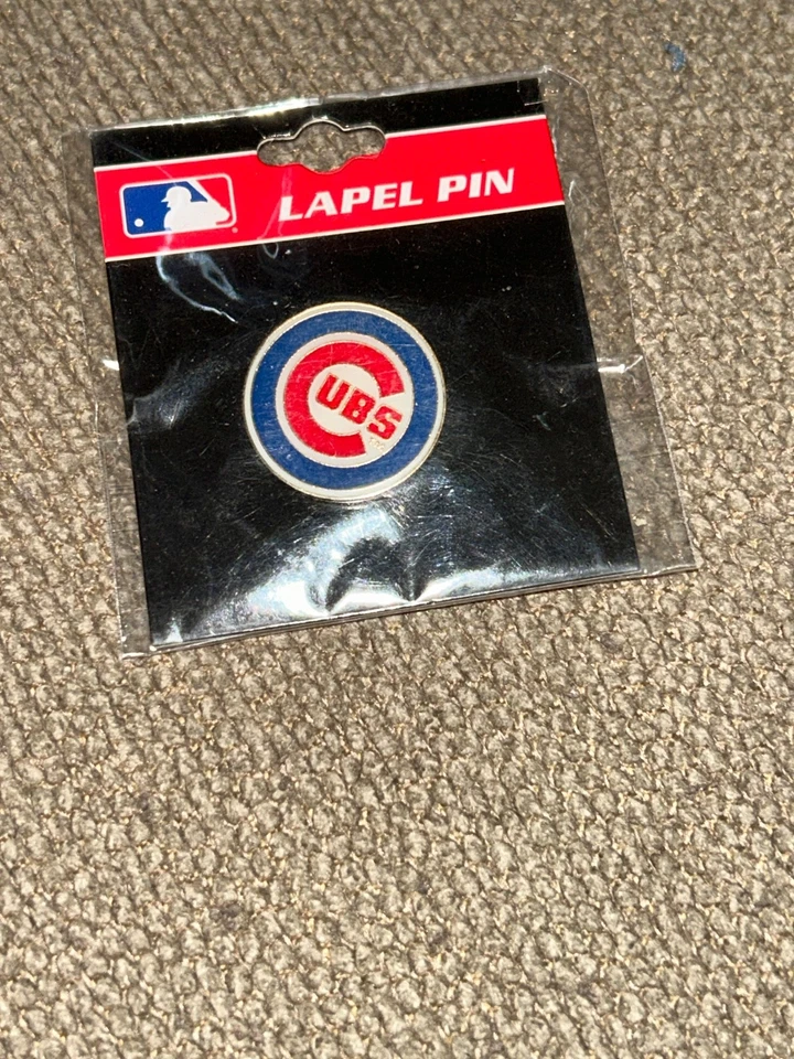 Chicago Cubs Label Pin Bullseye Logo Baseball Pin New!!! - Image 1 of 1