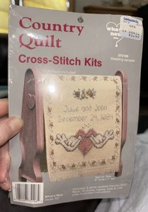 Country Quilt Cross-stitch Kit Wedding Sampler 075106 What’s New Quilt Rack NEW - Picture 1 of 7