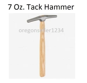 NEW 7 OZ TACK HAMMER MAGNETIZED POLISHED STEEL HEAD HICKORY HANDLE UPHOLSTERY - Picture 1 of 2
