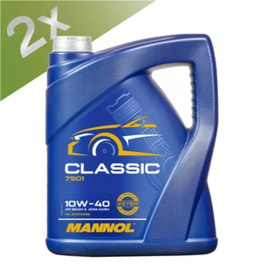 2x Mannol - Classic 10W40 Engine Oil ACEA A3/B4, API SN/CH-4 HC Synthese 7501 5L - Picture 1 of 3