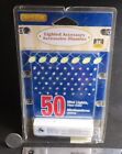50 Mini Lights Clear LeMax Lighted 2 AA or AC Adapt 1:12 Miniature AS IS 8888