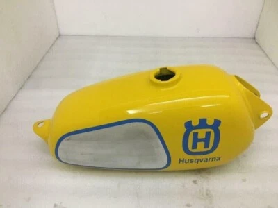 Tanque de gasolina de aleación de pintura amarilla Husqvarna 1974 CR 250 WR 250 Mag | Apto para Foto 1 de 4