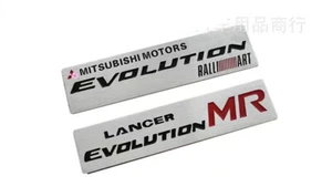 Car Body Aluminum Side Fender Rear Badge for MITSUBISHI LANCER EVOLUTION MR - Picture 1 of 12