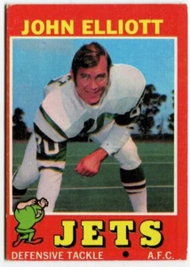 1971 Topps #153 John Elliott New York Jets - Picture 1 of 2