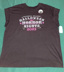 Universal Studios Halloween Horror Nights HHN 2023 Fitted Tee Ladies Cut Large - Picture 1 of 6