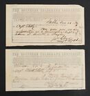 1864 Pair of Civil War Telegraphs to CSA Capt. Isaac Shelby. Southern Tele. Comp