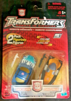 Transformers Robots in Disguise Side Burn Daytonus paquete de 2 2001 NUEVO sellado RID Foto 1 de 2
