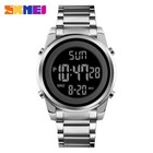 SKMEI Digital Men Watches Steel LED Wristwatch Male Electronic Alarm Watch Gifts