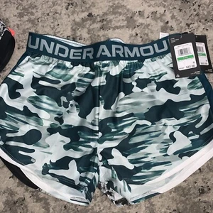 GIRLS UNDER ARMOUR PLAY UP 2.0 SHORTS YOUTH LARGE Green - New With Tags. - Picture 1 of 4