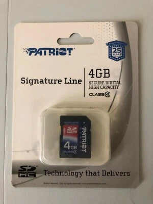 Patriot Signature Line 4GB SDHC Secure Digital High Capacity Class 4 NEW - Image 1 of 3