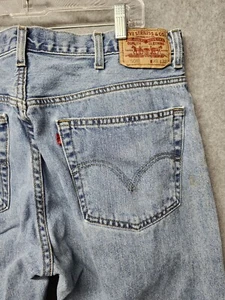 Levi's 505 Blue Regular Fit Straight Leg Jeans 38X32 - Picture 1 of 10