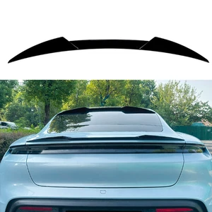Body kits For Porsche Taycan 2020-2024 Gloss Black Rear Trunk Spoiler Lid Wing  - Picture 1 of 11