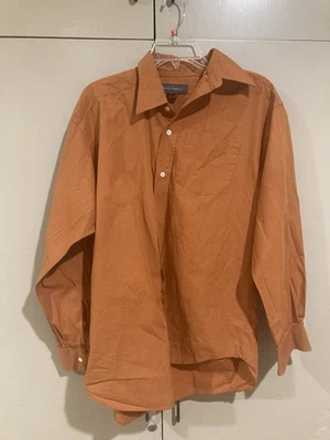 Camisa de vestir BANANA REPUBLIC para hombre mediana naranja manga larga cuello abotonado Foto 1 de 4