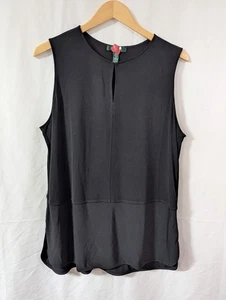 Lauren Ralph Lauren Green Label Women's 1X Black Crew Neck Sleeveless Tank EUC - Picture 1 of 13
