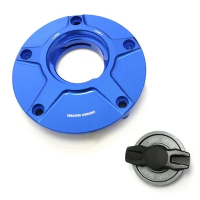 Blue CNC FCR 1/4 Keyless Fuel Gas Cap For MV Agusta 750 910 Brutale 06-09 08 - Image 1 of 4