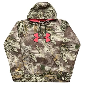 Under Armour Jacket Mens L Pullover Hoodie Advantage Max-1 Camo Hunting Brown - Picture 1 of 5