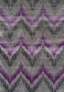 3x5 Purple Abstract Chevrons Faded Door Mat Dalyn RS8026 - Aprx 3' 3" x 5' 1" - Picture 1 of 1