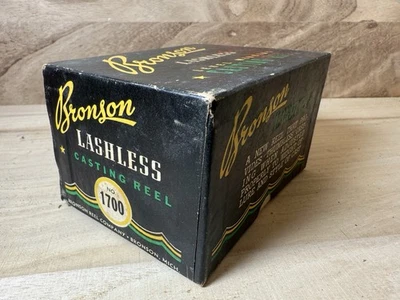 Carrete de fundición Bronson vintage sin pestañas n.º 1700-A con caja original y papeles hecho en EE. UU. Foto 1 de 4