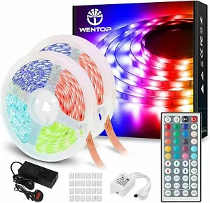 Luz de cuerda LED de 65,6 pies con control remoto de 44 teclas, mini enchufe interior/exterior - Imagen 1 de 11
