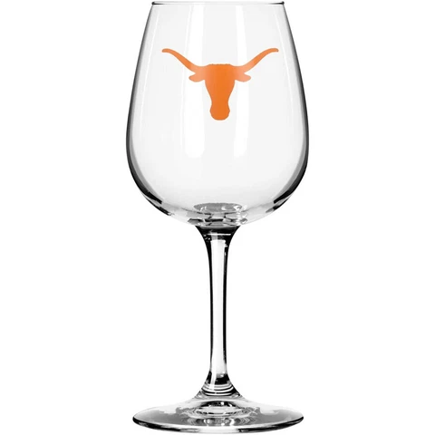 Univ of Texas UT Longhorns Wine Glass Licensed by The Memory Company NEW Cover